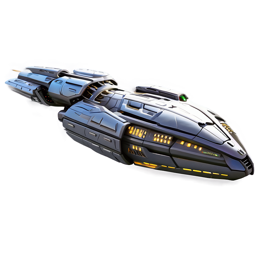 Spaceship In Sci-fi Scene Png 7 PNG Image