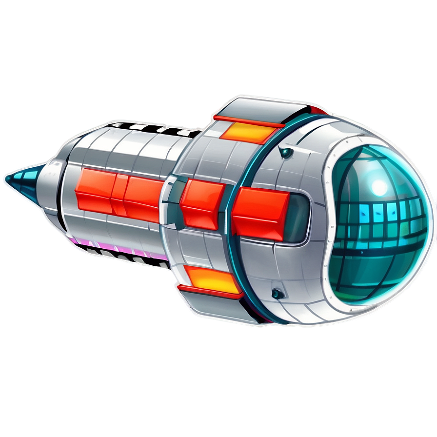 Spaceship With Cargo Module Png Bum80 PNG Image