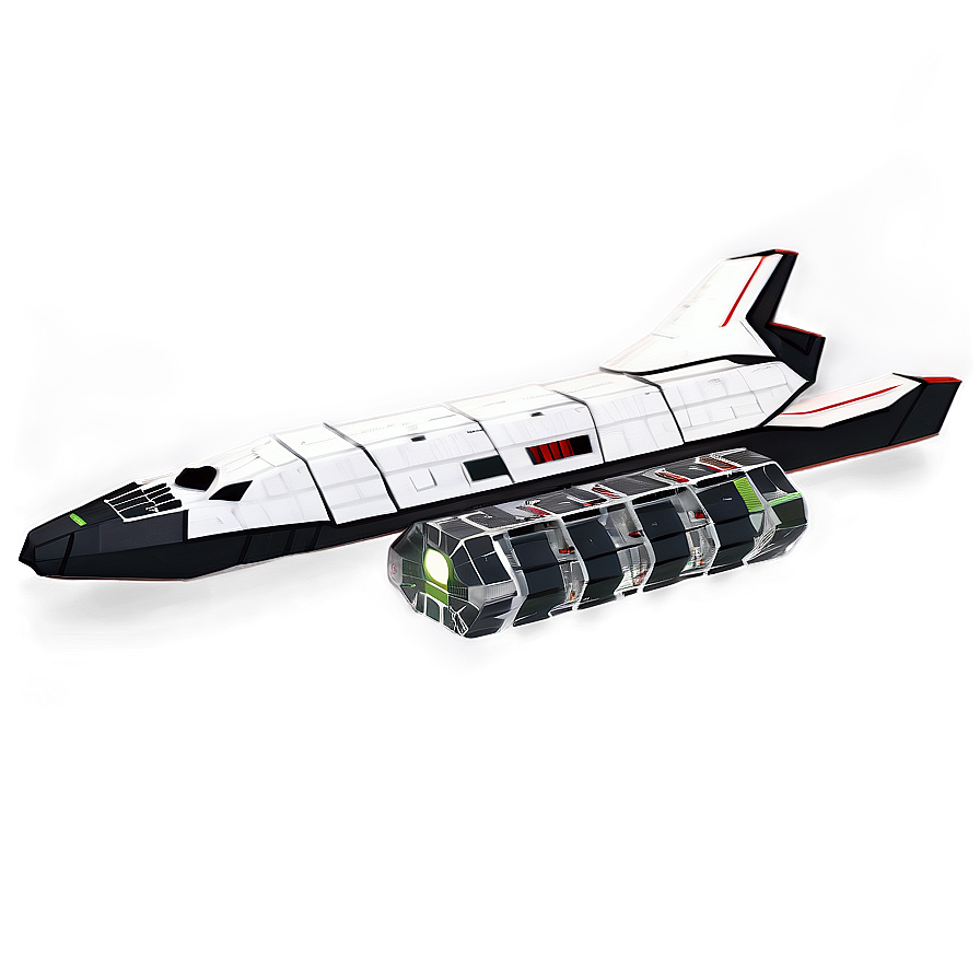 Spaceship With Cargo Module Png Eih PNG Image