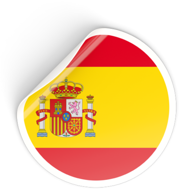 Spain Flag Button Graphic PNG Image