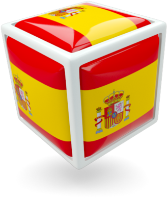 Spain Flag Cube3 D Render PNG Image