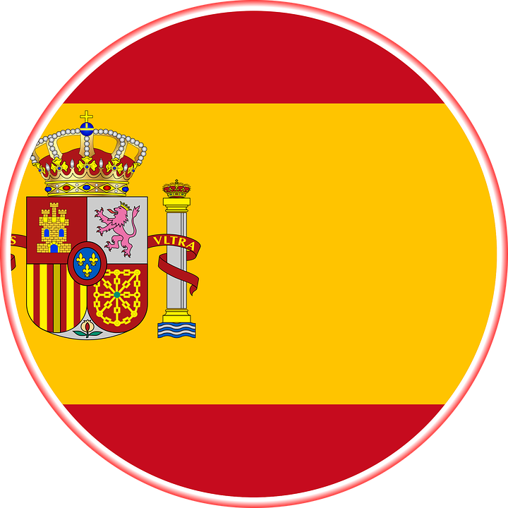 Spain National Flag Circle PNG Image