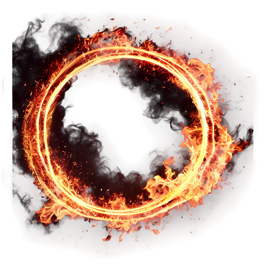 Sparking Fire Circle Png 24 PNG Image