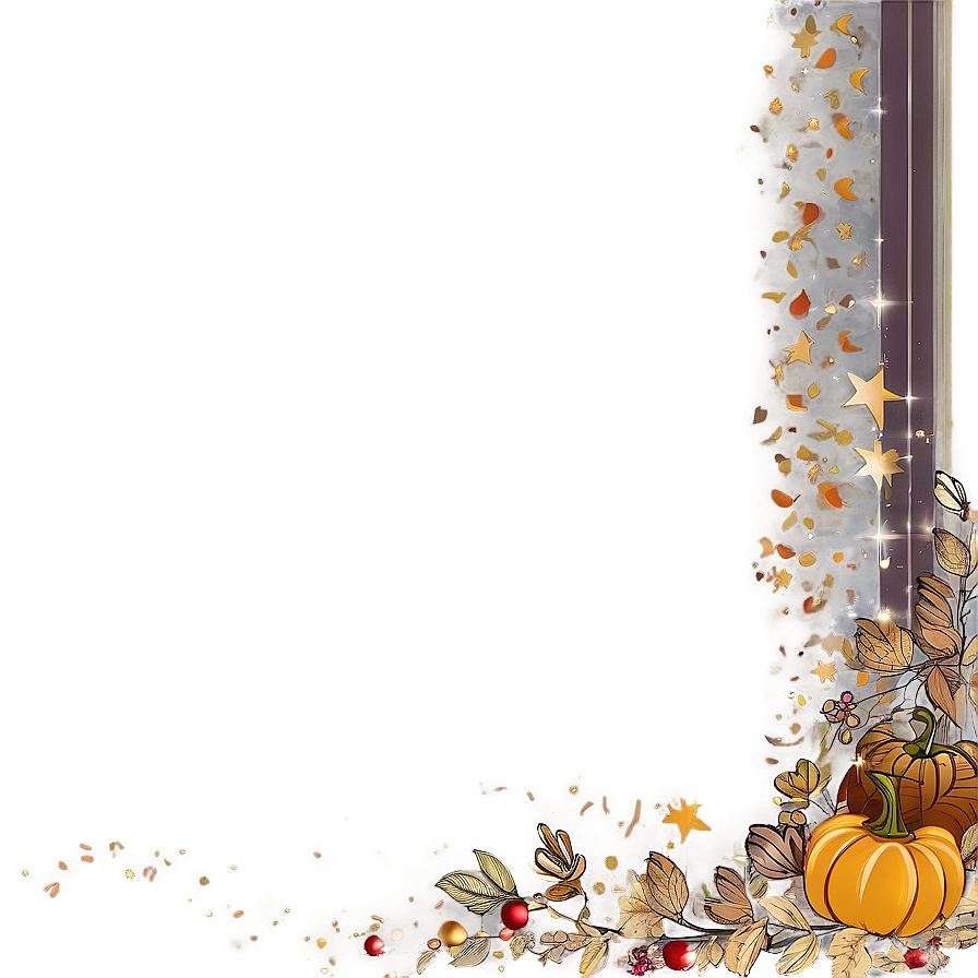 Sparkle And Shine Thanksgiving Border Png 06202024 PNG Image