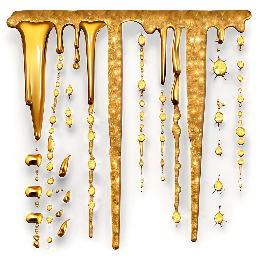 Sparkle Gold Glitter Drip Png Rsv72 PNG Image