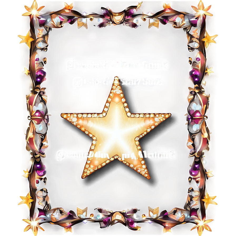 Sparkle Star Frame Png 28 PNG Image