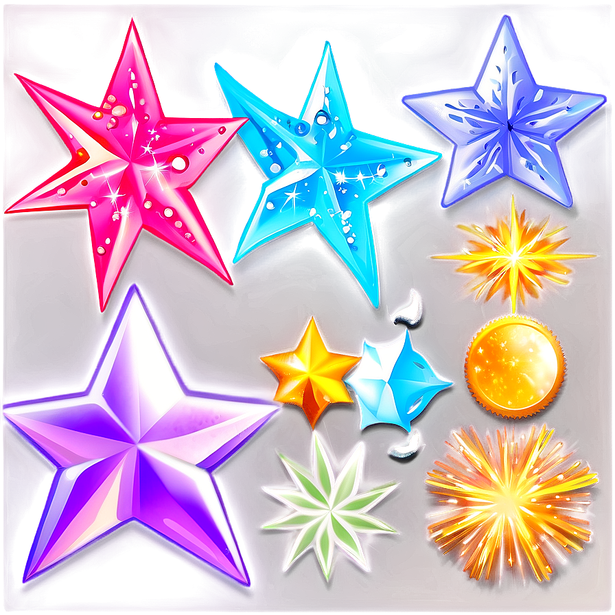 Sparkle Stars For Scrapbooking Png 06252024 PNG Image