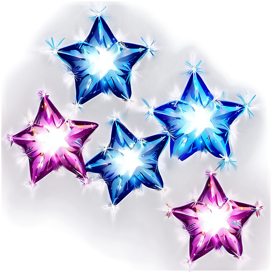 Sparkle Stars In Different Colors Png Eky58 PNG Image