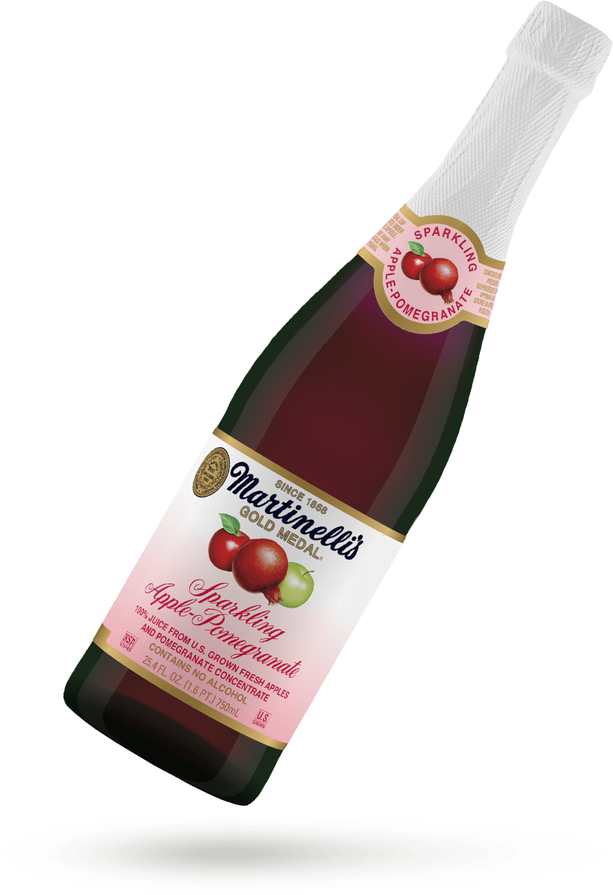 Sparkling Apple Pomegranate Cider Bottle PNG Image