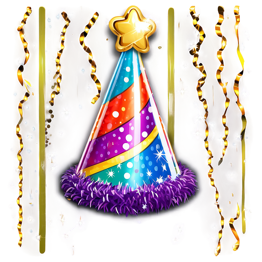 Sparkling Birthday Hat Png Qsj PNG Image