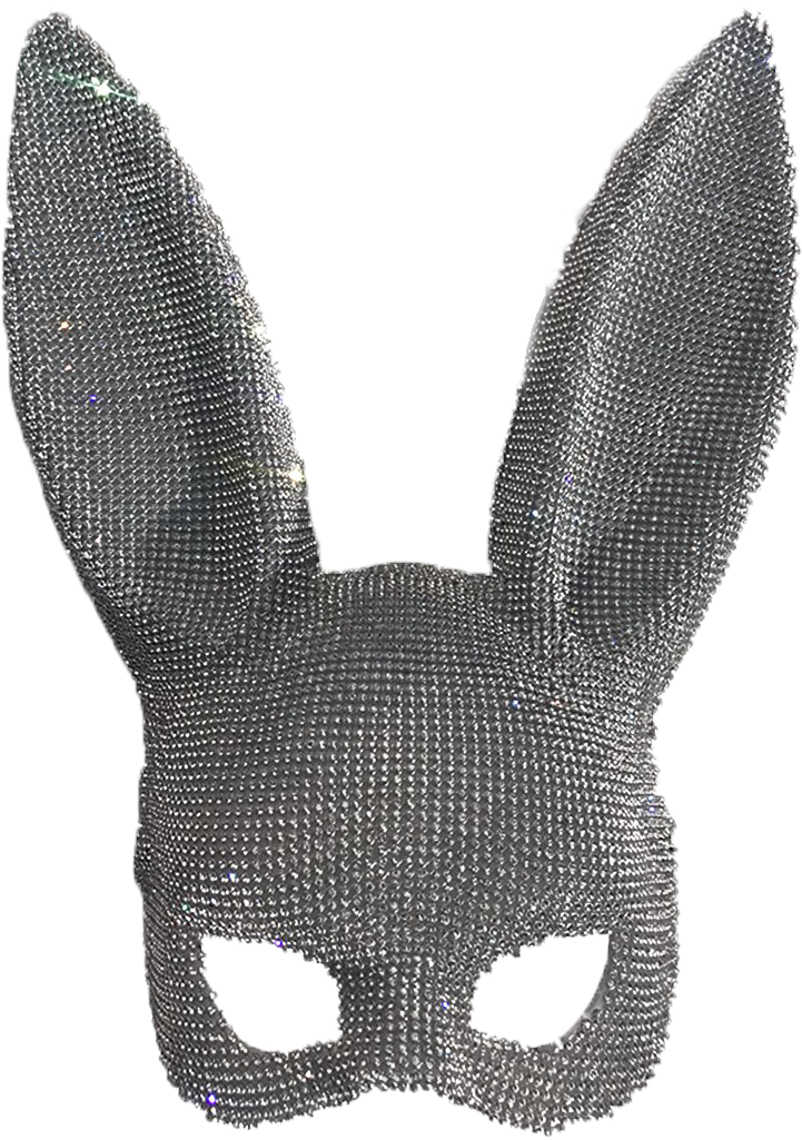 Sparkling Bunny Ears Mask PNG Image