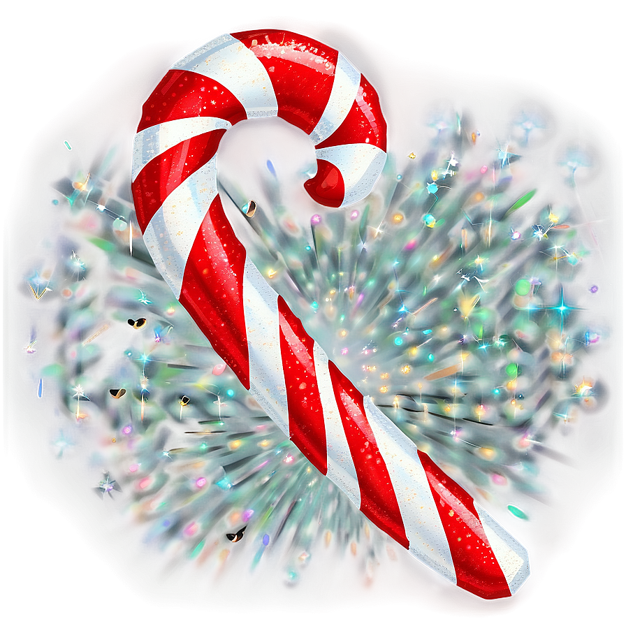 Sparkling Candy Cane Png Nvb2 PNG Image