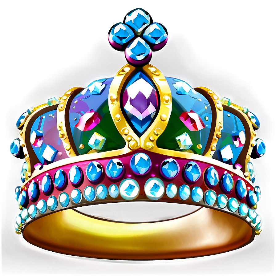 Sparkling Cartoon Crown Png 9 PNG Image