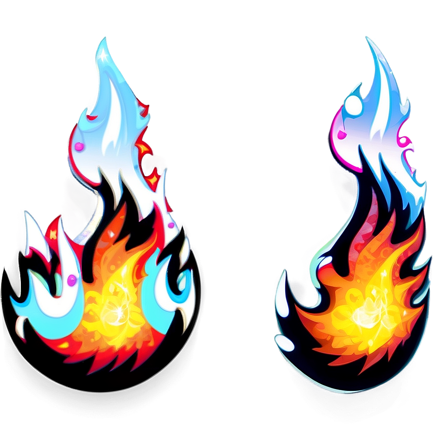 Sparkling Cartoon Fire Png 06262024 PNG Image