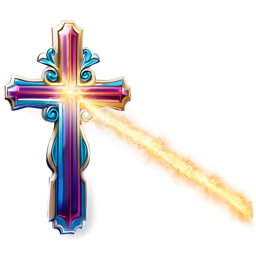 Sparkling Catholic Cross Fact Png Upr34 PNG Image