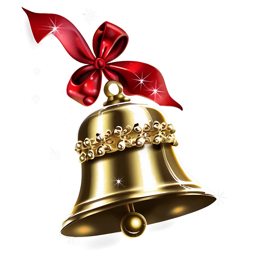 Sparkling Christmas Bell Png Ejb PNG Image