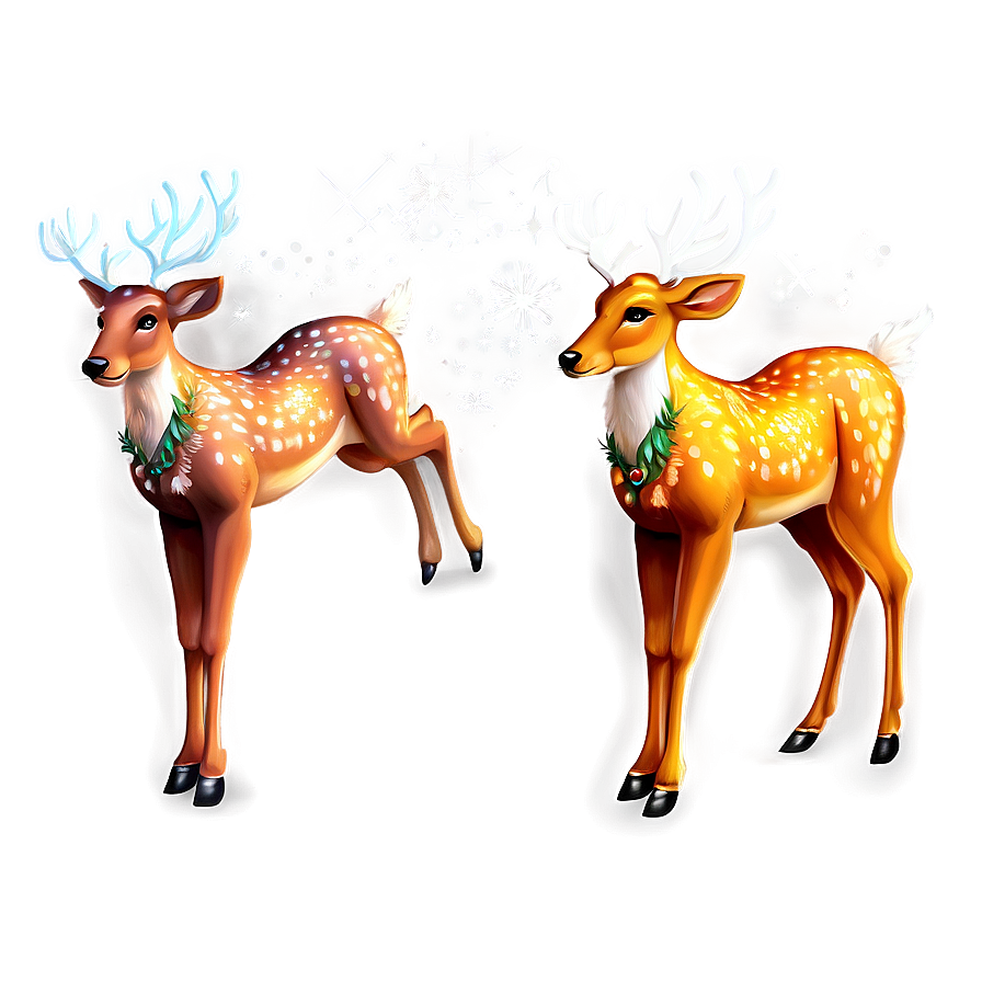 Sparkling Christmas Deer Png 05062024 PNG Image