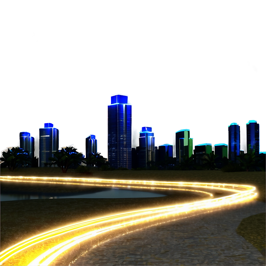 Sparkling City Lights Path Png 06202024 PNG Image