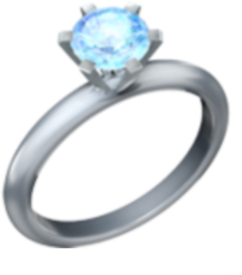 Sparkling Diamond Ring Emoji PNG Image