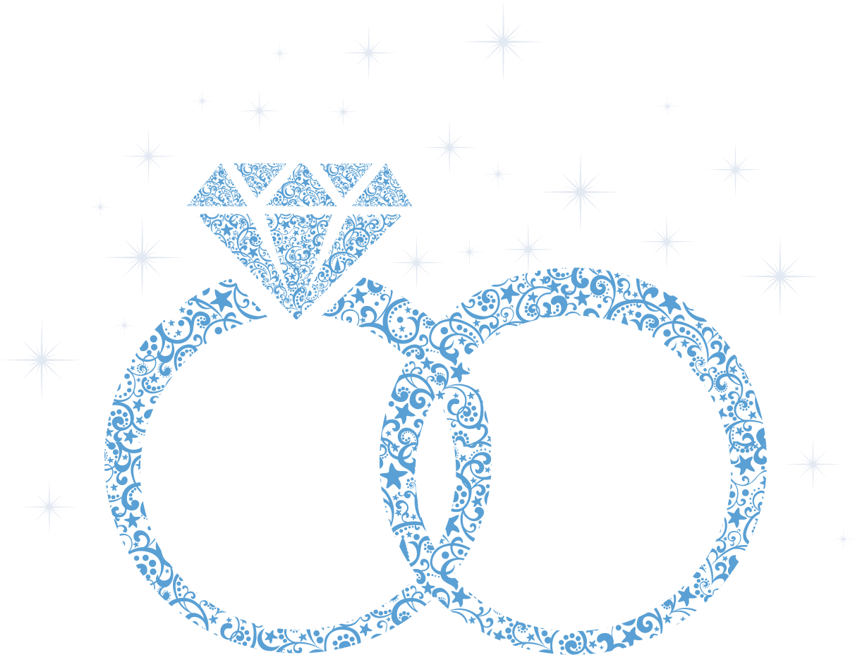 Sparkling Diamond Wedding Rings Clipart PNG Image