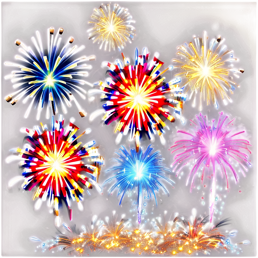 Sparkling Fireworks Party Png Wpm PNG Image