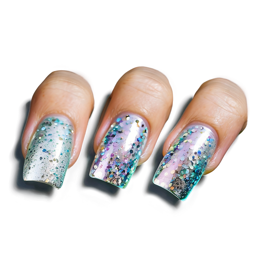 Sparkling Glitter Nail Trends Png Ikx PNG Image