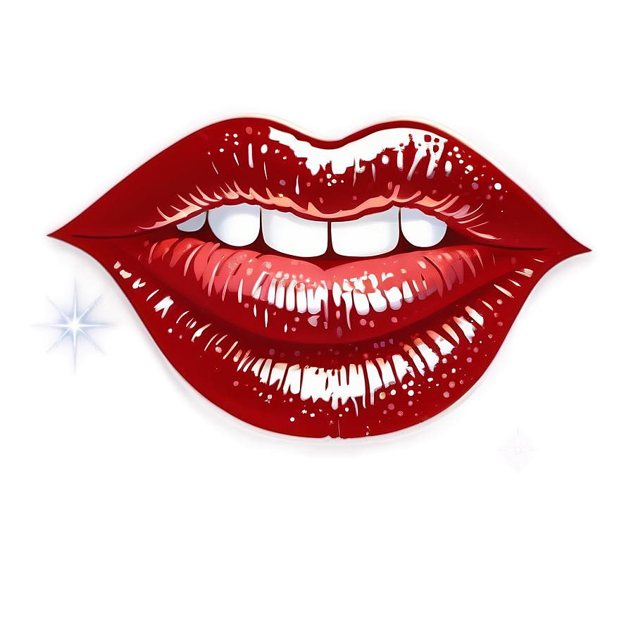 Sparkling Glossy Lips Png Uee PNG Image