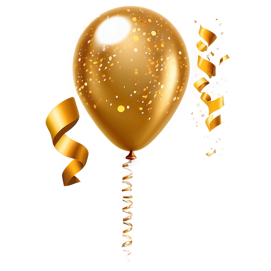 Sparkling Gold Balloons Png Hms12 PNG Image