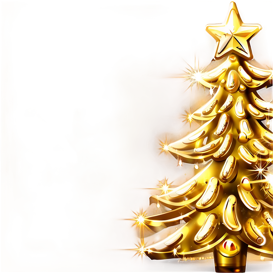 Sparkling Gold Christmas Tree Lights Png 06282024 PNG Image