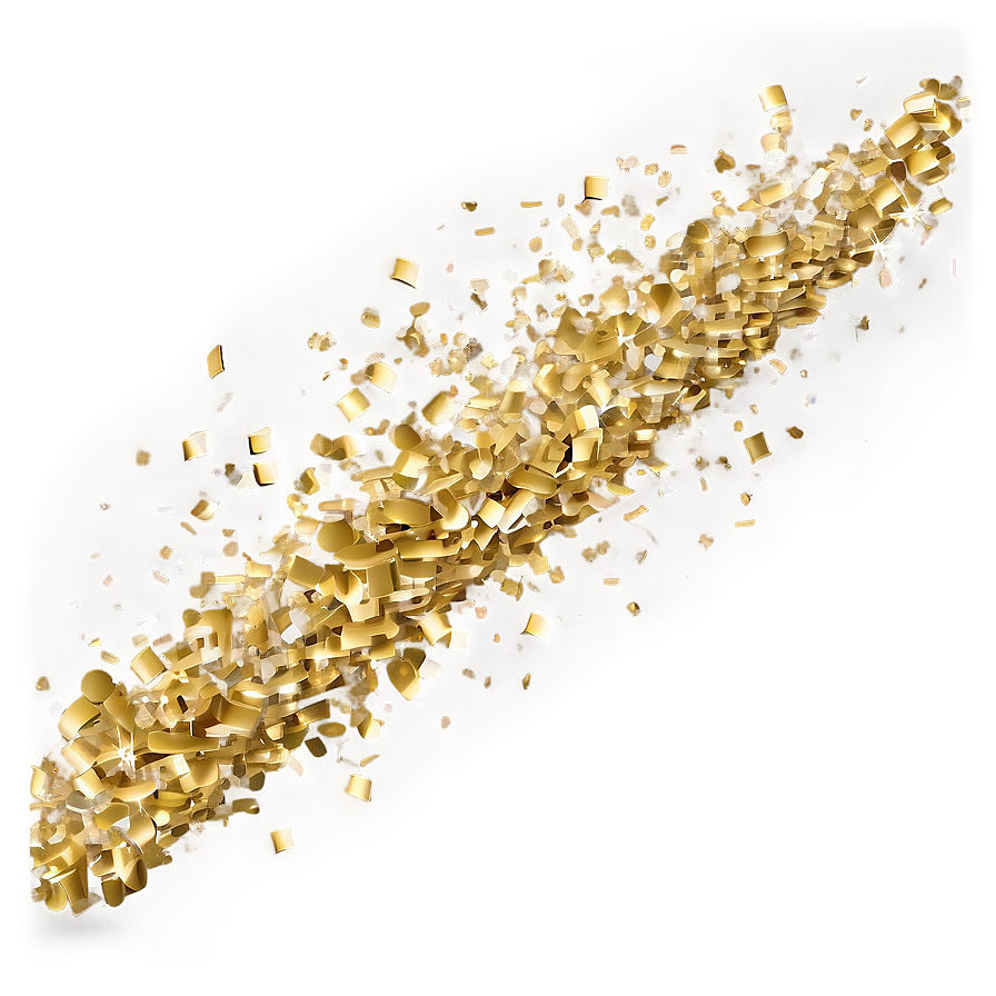 Sparkling Gold Confetti Png 12 PNG Image