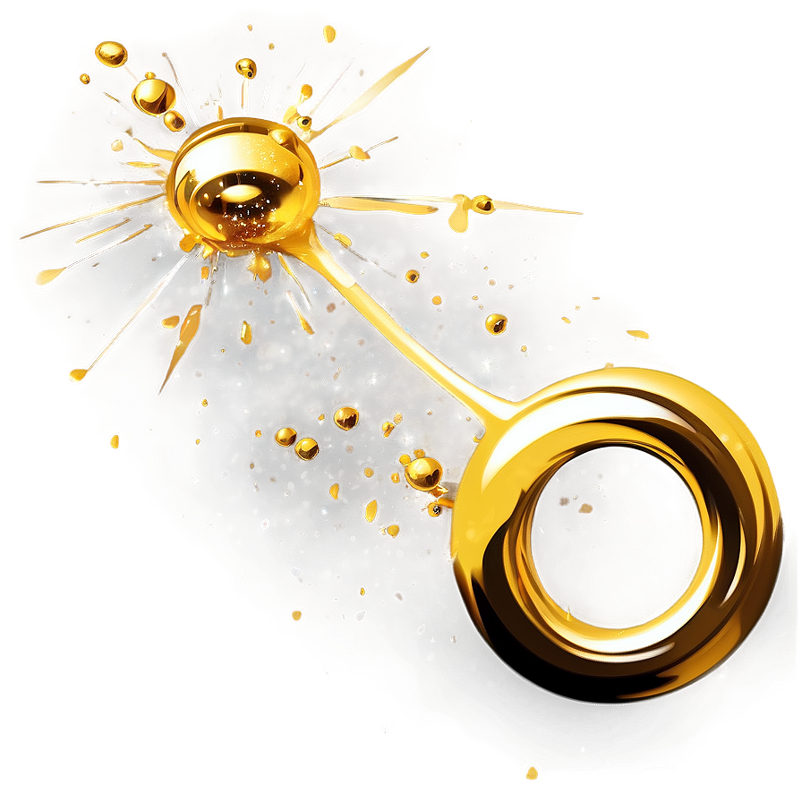 Sparkling Gold Ink Splash Png Qap PNG Image