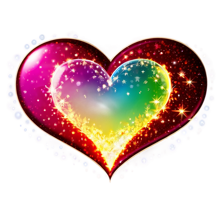 Sparkling Heart Clipart Effect Png Kal30 PNG Image