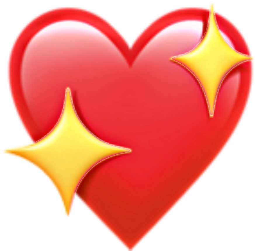 Sparkling Heart Emoji PNG Image