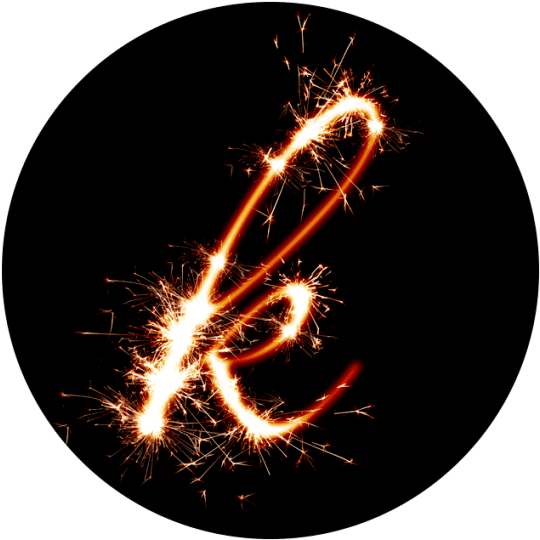 Sparkling Letter K PNG Image