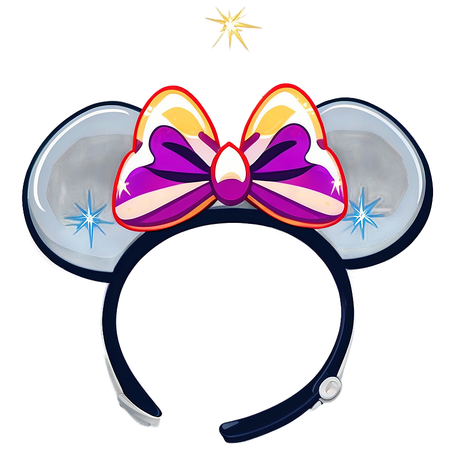 Sparkling Mouse Ears Design Png 58 PNG Image