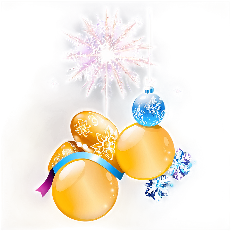 Sparkling New Year Decorations Png 8 PNG Image