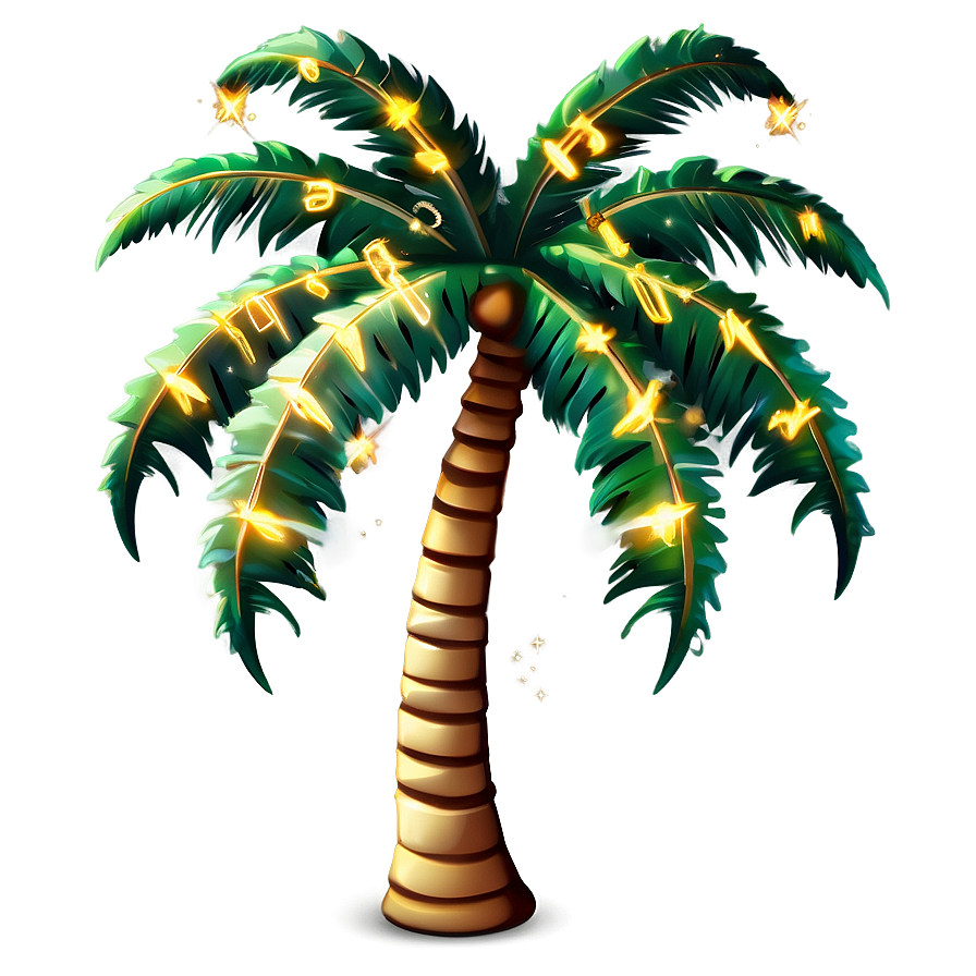 Sparkling Palm Tree Emoji Png Vxs PNG Image