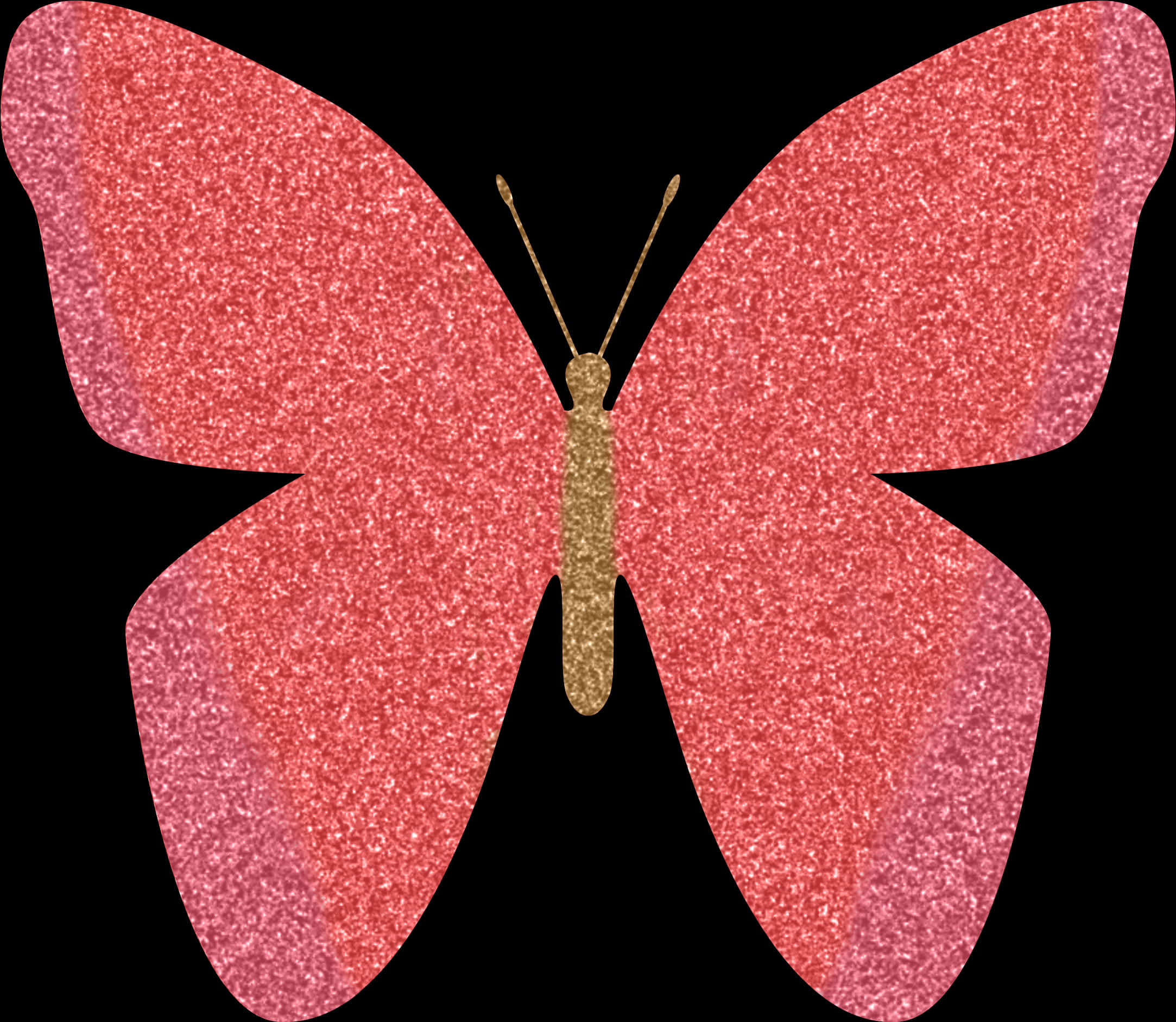 Sparkling Pink Butterfly Glitter PNG Image