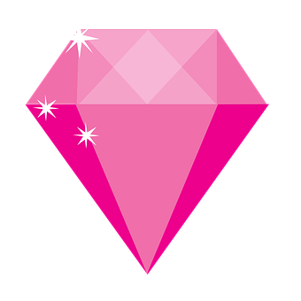 Sparkling Pink Diamond Graphic PNG Image