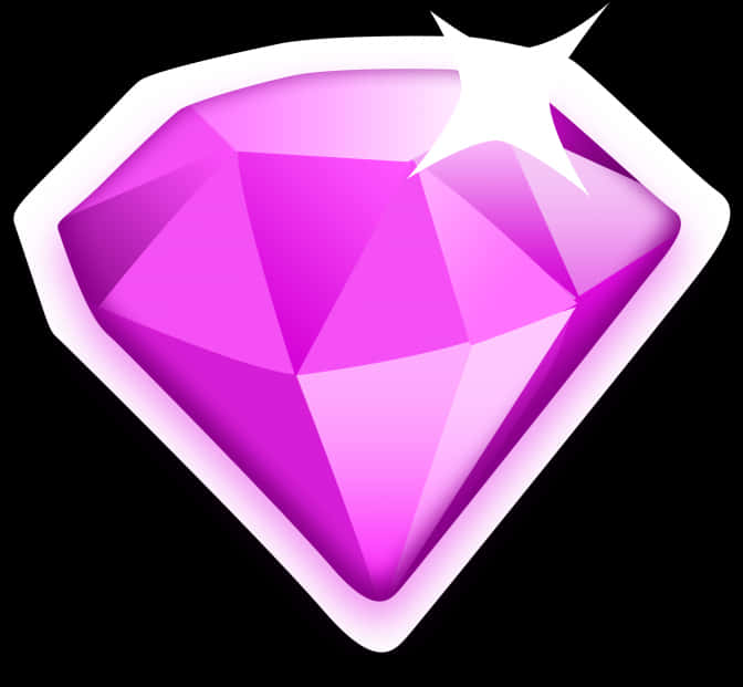 Sparkling Purple Diamond Graphic PNG Image