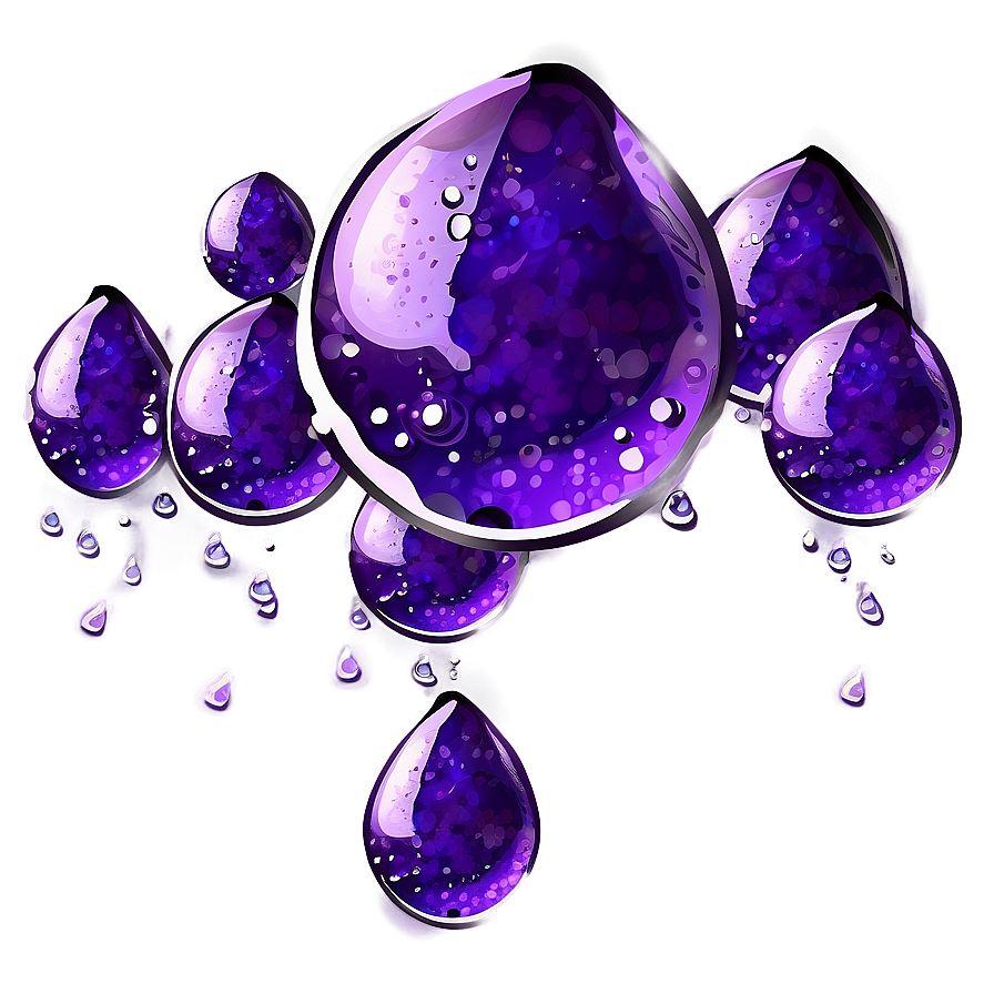 Sparkling Purple Rain Drops Png 06252024 PNG Image