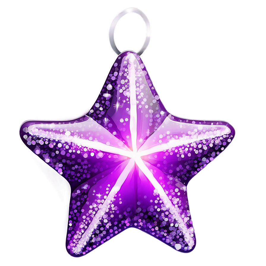 Sparkling Purple Star Art Png 88 PNG Image