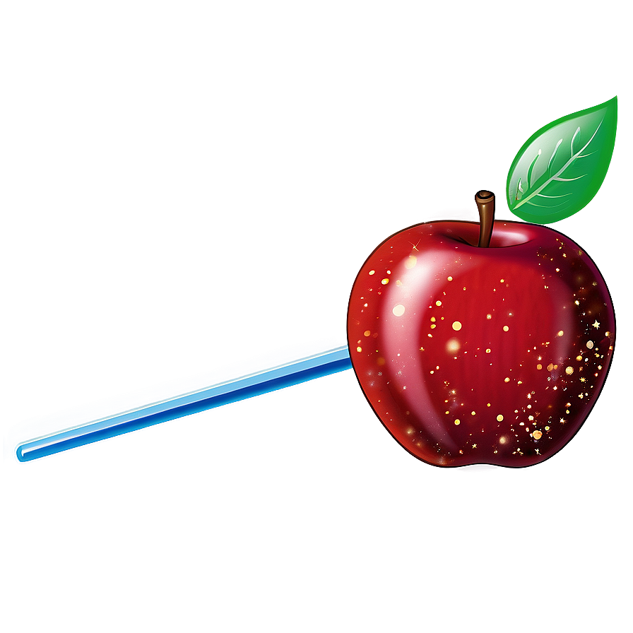 Sparkling Red Apple Png Qus PNG Image