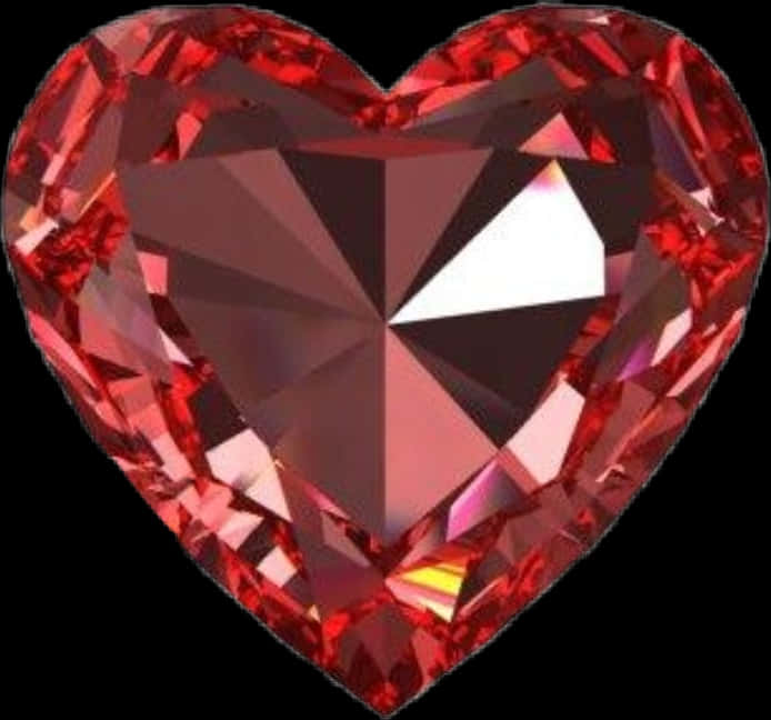 Sparkling Red Heart Gemstone.jpg PNG Image