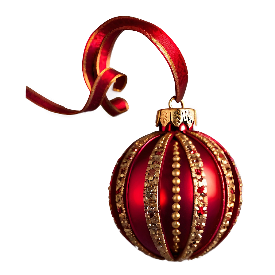 Sparkling Red Ornament Png Jan PNG Image