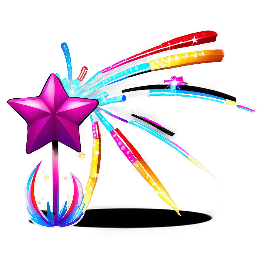 Sparkling Shooting Star Illustration Png Yqu PNG Image