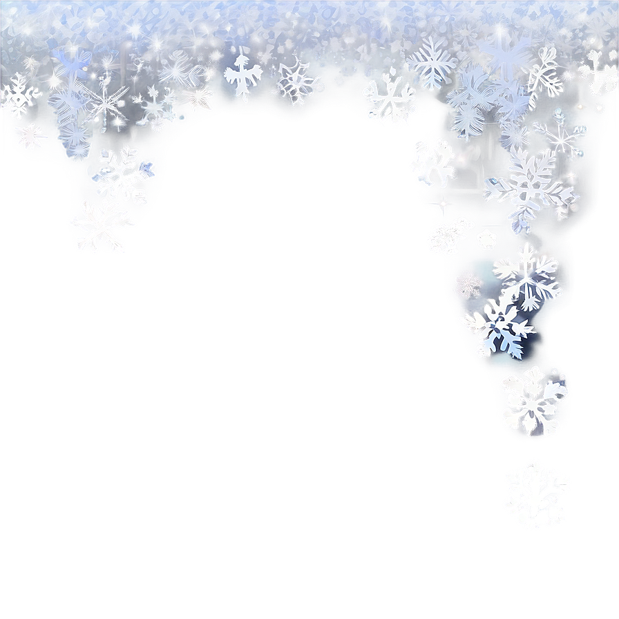 Sparkling Snow Border Png Fey PNG Image