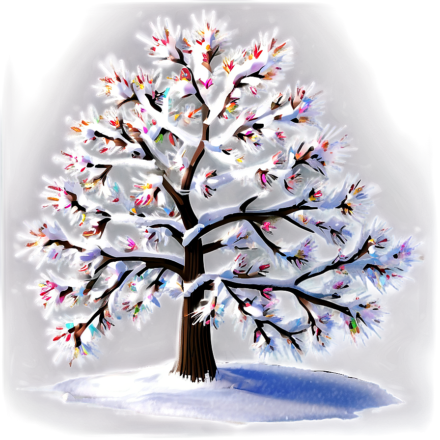 Sparkling Snow Tree Png 14 PNG Image