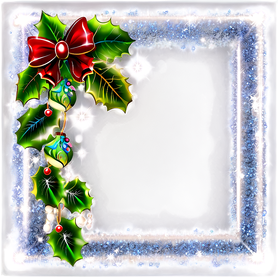 Sparkly Christmas Frame Png 61 PNG Image