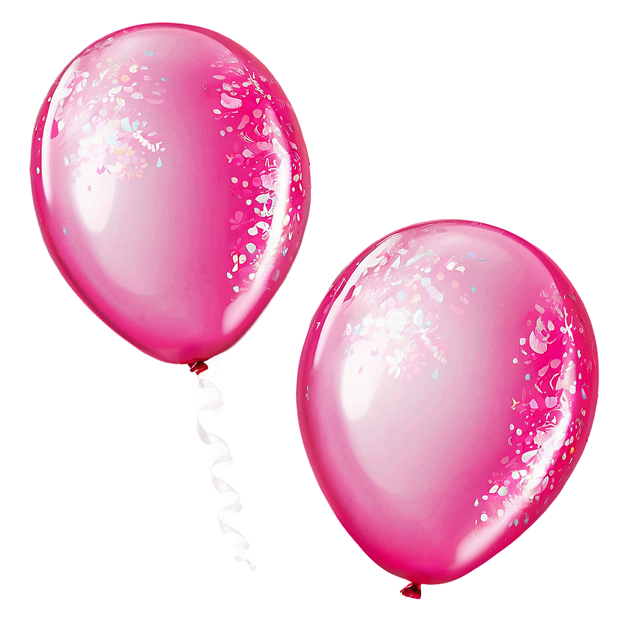 Sparkly Pink Balloons Festivity Png 25 PNG Image